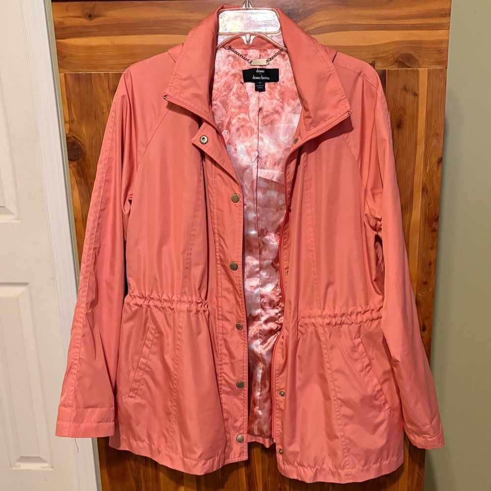 Dennis Basso Water Resistant Anorak Jacket with Detachable Hood